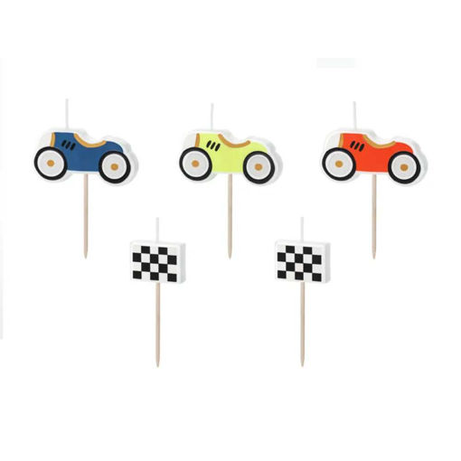 Picture of BIRTHDAY CANDLES RACE CARS 3CM - 5 PACK